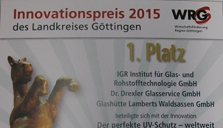 Urkunde für den 1. Platz